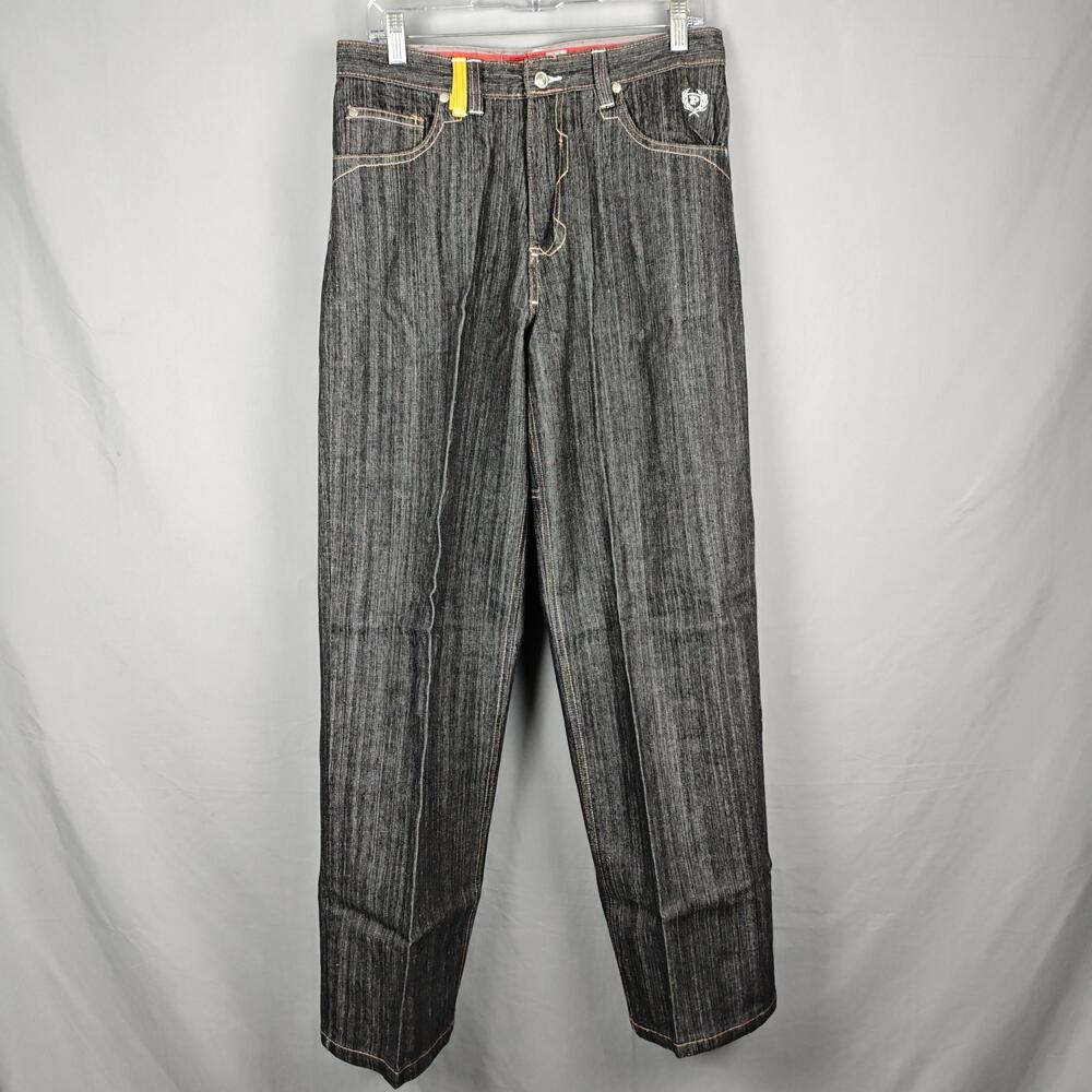 Phat Farm Jeans Youth 18 Gray Straight Leg Embroidered Back Pocket Denim Casual